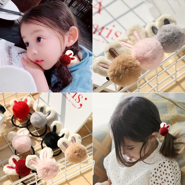 

детские аксессуары для волос корейские уши волос мяч круг девушки прекрасный мультфильм принцесса головной убор розовый, Slivery;white