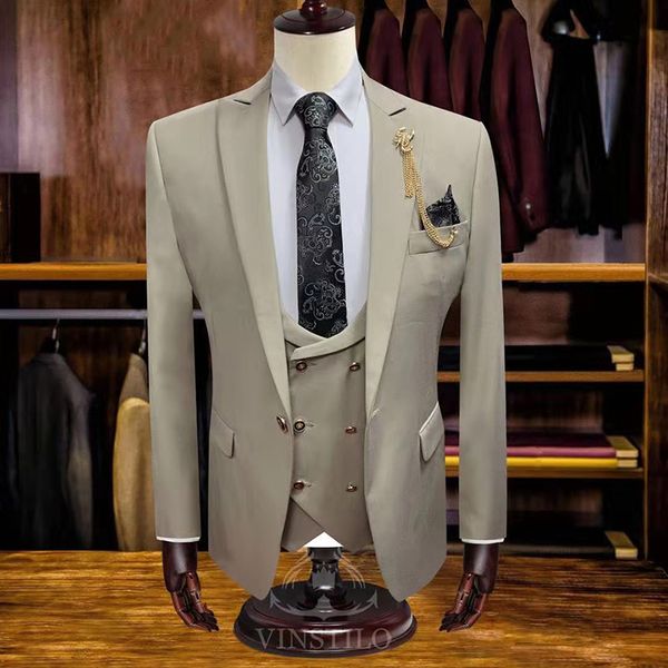 

men's suits & blazers 3 piece men classic fashion gentlmen slim fit suit for wedding party dress casual tuexdos, White;black