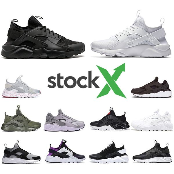

stock x huarache iv 4.0 iv 1.0 mens running shoes triple black white red huaraches men trainers women designer sports sneakers