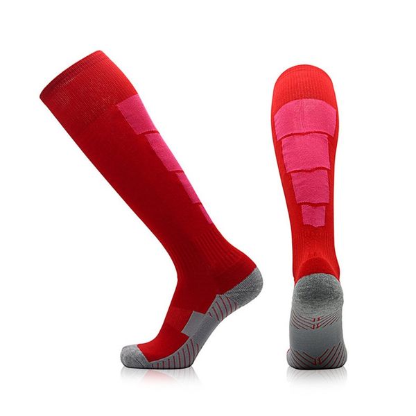 

football socks men's non-slip sweat-absorbent breathable long tube sports socks towel bottom sports socks, Black