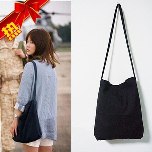 

new fashion version of the canvas bag shoulder messenger bags vintage handbag casual tote