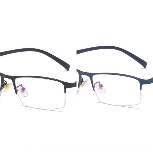 

business 8009 myopia men's metal half-frame myopia frame tr90 glasses leg plain glasses, Silver