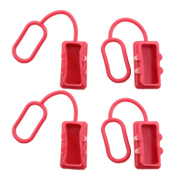 

4 pcs end caps set for 175 amp plug connector red rubber