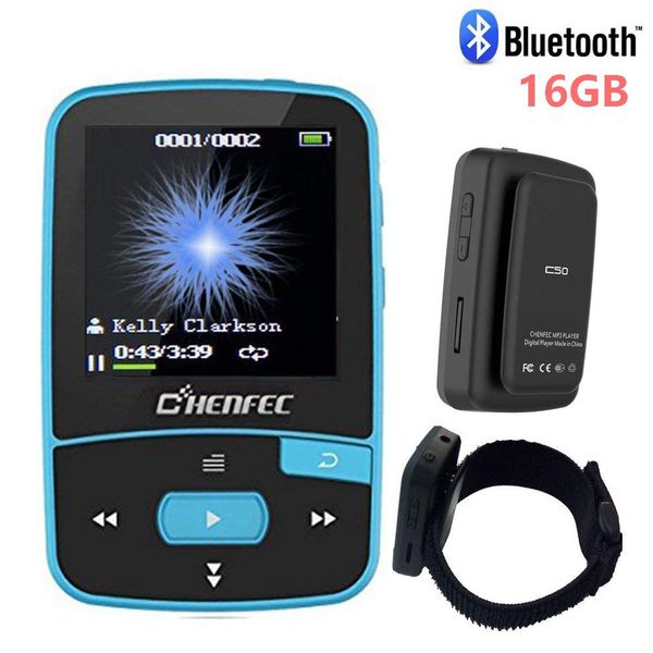 

2019 sports bluetooth mp3 player 16g lossless music player with mini clip,support fm,e-book,tf card up to 64gb