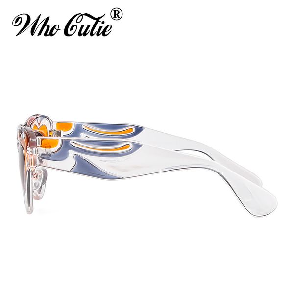 

eye who cutie thick cat sunglasses women brand designer unique pattern frame retro vintage cateye sun glasses shades om720 ch01, Blue