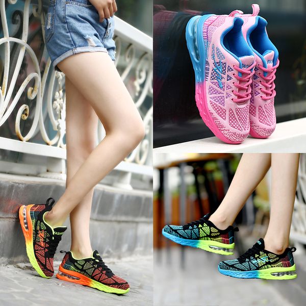 

men/women's printed air cushion mesh breathable sports shoes outdoor walking shoes