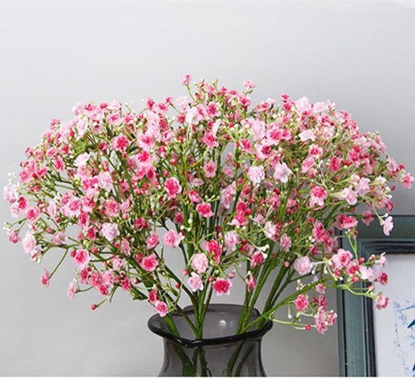 

искусственные пластиковые младенца дыхание цветы поддельный гипсофила diy украсьте цветочная композиция свадебные украшения венок manualidad