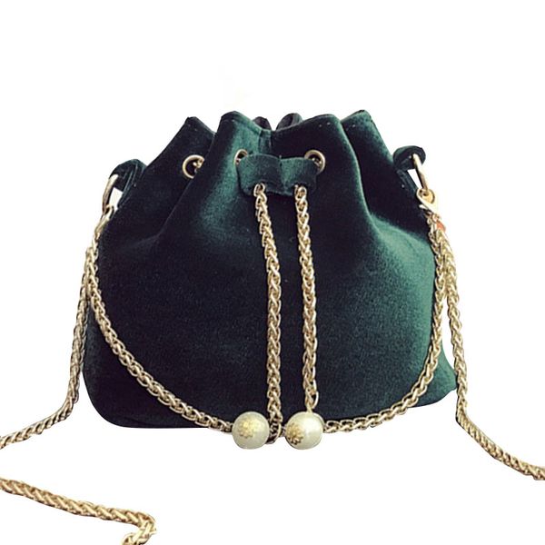

new-women chain sling bag bucket tote shoulder bag bags handbag(green