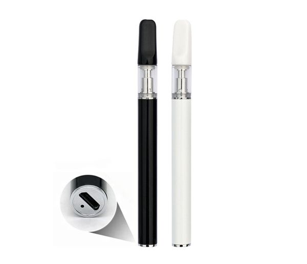 

Керамический мундштук одноразовая электронная сигарета vape ручка с USB зарядным портом 350mah 510 масляный картридж 0.5 мл 1.0 мл OEM принят