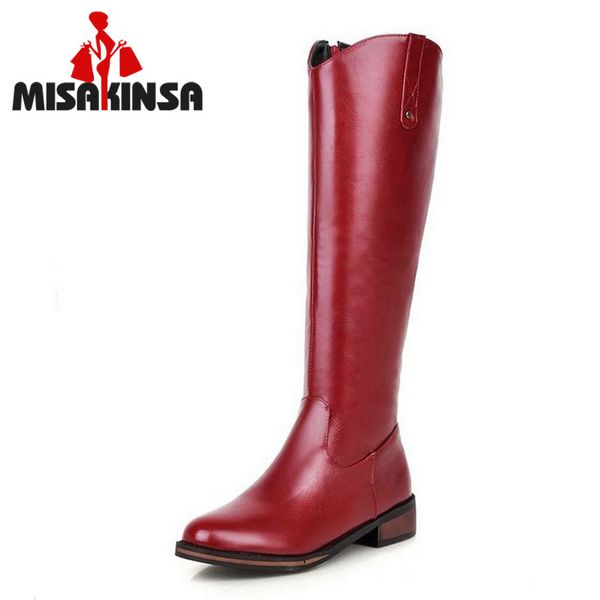 

misakinsa size 32-43 new gladiator winter warm shoes ladies knee boots women fashion botas flats shoes woamn zipper knight boots, Black