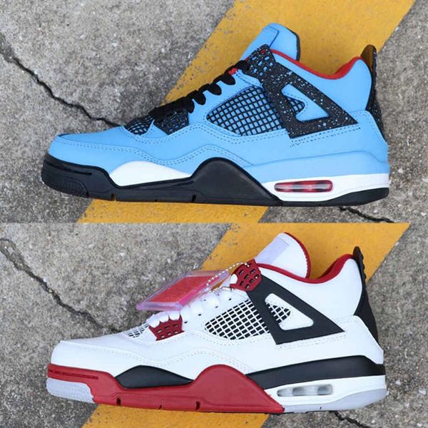 

High Quality 4s 4 Basketball Shoes Men Tattoo Travis Scott Zapatillas hombre Sneakers Mens Sports Shoes Man Designer Shoes Outdoor Trainers