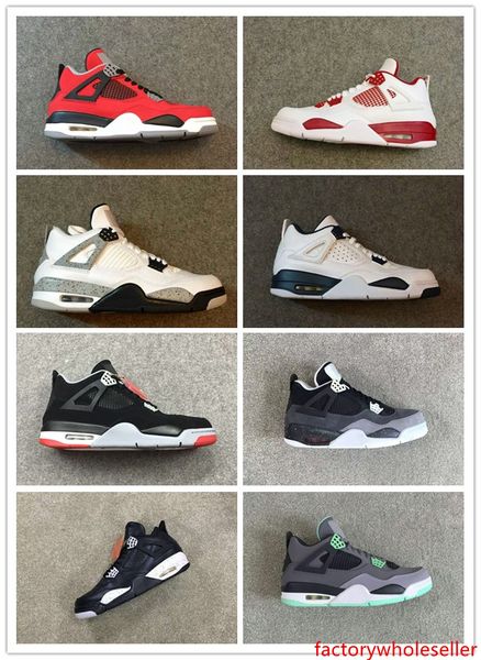 

4 og bred toro bravo white cement fear pack oreo basketball shoes sneakers mens trainers og factory version