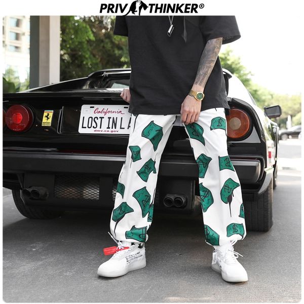 

men summer hip hop loose 2020 breathable pants mens casual printed sweatpants male korean trousers fashions bottoms, Black