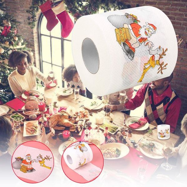 

toilet paper santa claus pattern decoration holiday supplies table decor xmas accessories fashion 10.3*10.3*10cm other housekeeping organi