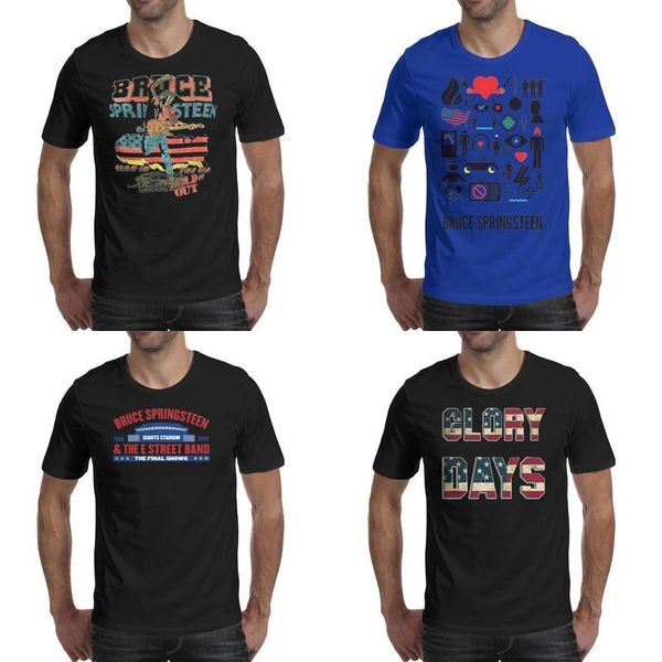

fashion mens printing bruce springsteen the street band t shirt black personalised hip hop shirts party glory days ecru 85 us tour bruce, White;black