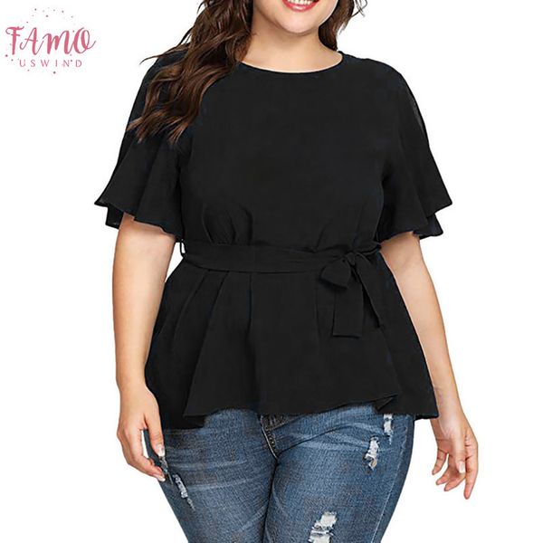 

plus size 5xl womens and blouses summer streetwear woman blouse ladies women clothes 2020 korean fashion clothing, White