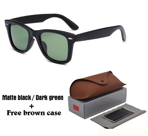 

1pcs excellent brand designer fashion sunglasses for men women sun glasses uv400 eyewear classic glasses with brown cases and box, White;black