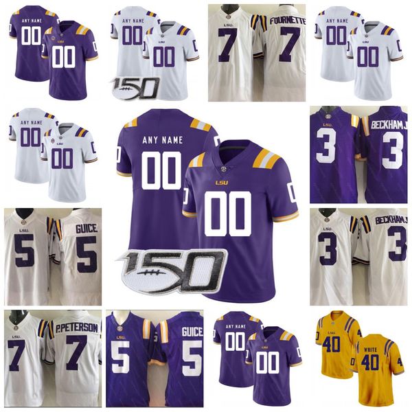 

custom lsu tigers football peronalized any name number chase #7 grant delpit 2 justin jefferson 10 stephen sullivan devin white jersey, Black;red