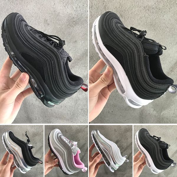 

Nike Air Max 97 Мальчики Девочки Дети Шон Уотерспун 1 97 мульти Вельветовая обувь для родителей и детей Детские кроссовки Кроссовки высокого качества Кроссовки Размер28-35