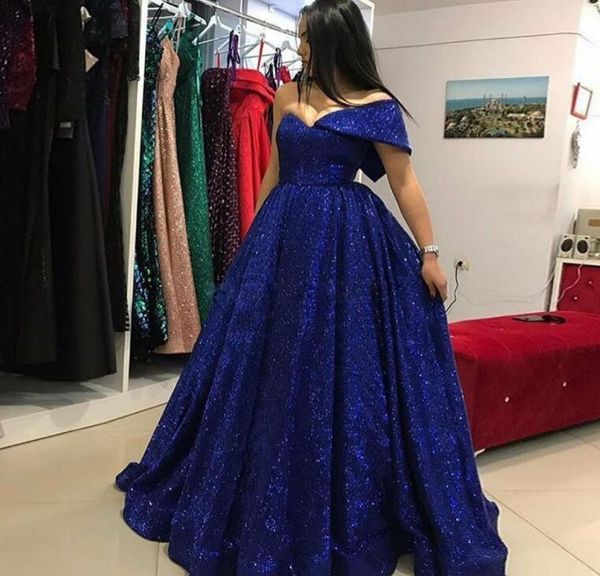 

navy blue sequined evening dresses one shoulder a line prom gowns saudi arabia floor length party dress custom made, Black;red