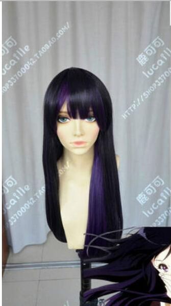 

+ + resound euphonium kousaka reina long purple cosplay wigs hair, Black;brown