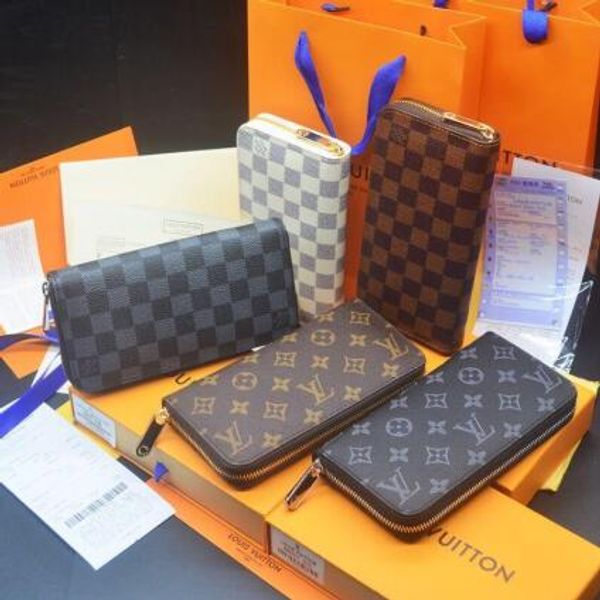 

designer wallet luxury clutch women wallets louis vuitton mens wallet designer purse card holder genuine leather with box m60017, Red;black