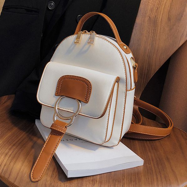 

2020 new women's small backpacks fashion pu leather backpack trend shoulders bag korean version college wind girl youth backpack