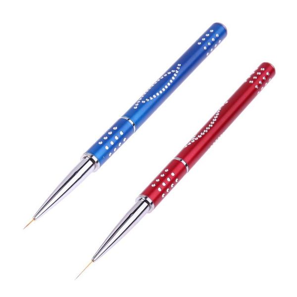 

nail brush metal handle brush nail art painting art brushes liner painting diy manicure uv gel beauty pens, Yellow