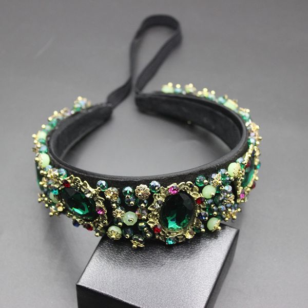 

wild fashion temperament hair hoop women's velvet stars snowflake fashion headband baroque retro court headband 397, Golden;white