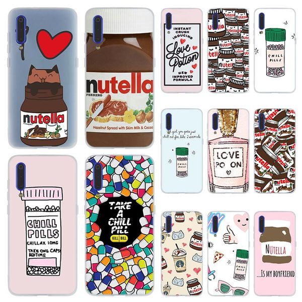 

fashion soft tpu phone case cover for coque xiaomi redmi 4x 4a 6a 7a y3 k20 5 plus note 8 7 6 5 pro funny chills pills chocolate nutella