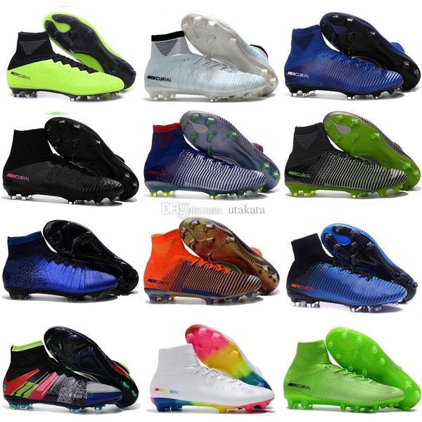 

new men mercurial superfly cr7 v fg ag football boots cristiano ronaldo high neymar jr acc soccer shoes soccer cleats