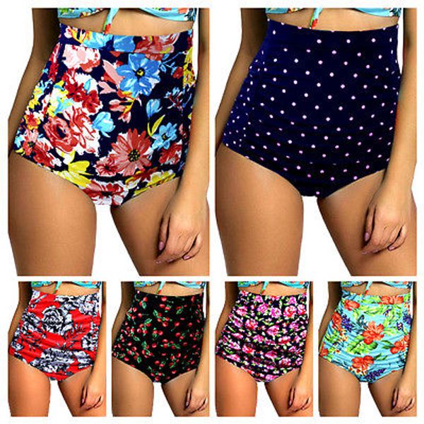 

women brazilian high waist bikini bottoms bathing suit floral two-piece separates swimwear swimsuit bathing beachwear