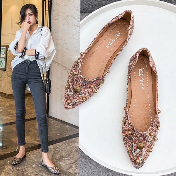 

shoes woman flats slip-on women's moccasins pointed toe elegant all-match casual female sneakers shallow mouth modis dress slip, Black