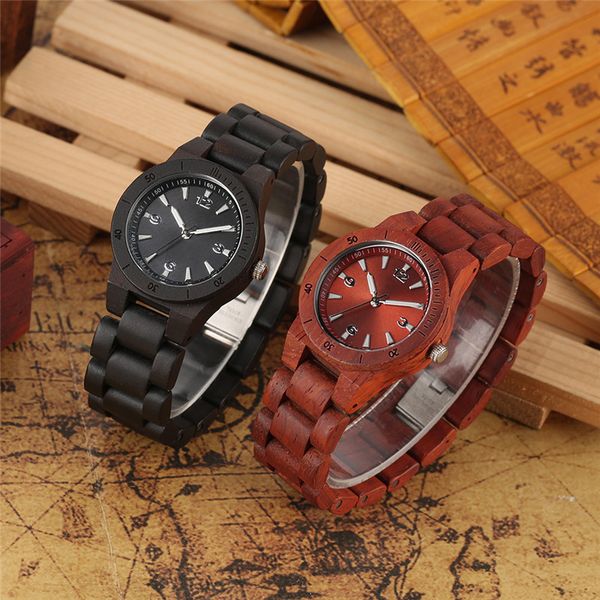 

modern natural wood watch womens quartz anaog wooden watches black/brown bamboo bracelet band strap wristwatches reloj, Slivery;brown