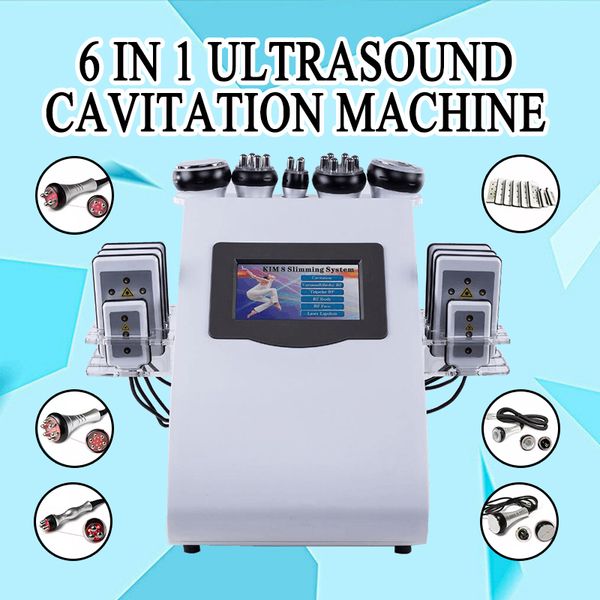

2020 ultrasonic liposuction 40k cavitation radio frequency vacuum bipolar rf machine 8 pads lllt lipolaser slimming beauty equipment