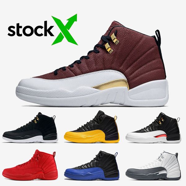 

12 12s stock x mens basketball shoes game ball reverse taxi suede university gold game royal gym red mens trainers designer sneakers 7-13