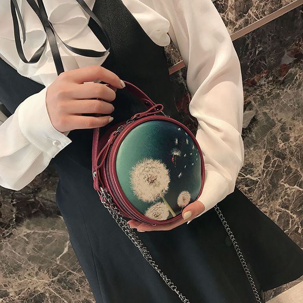 

women joker messenger bag simple tote round bag crossbody casual wild mini round damen taschen#35