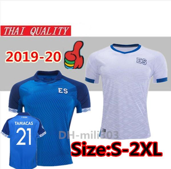 

2019 2020 gold cup el salvador soccer jerseys 19 20 federación salvadoreña de fútbol pjanic tamacas home away football shirt uniforms s-2xl, Black;blue