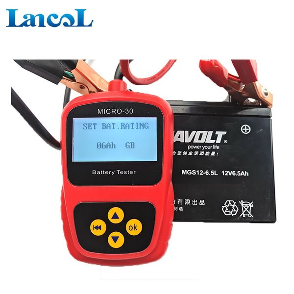 

high-class accurate indication cranking cca checker motorcycle battery tester micro-30