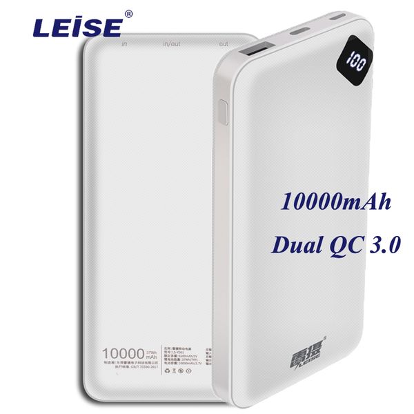 

leise power bank 10000mah portable charger for samsung xiaomi mi mobile external battery powerbank 10000 mah poverbank phone