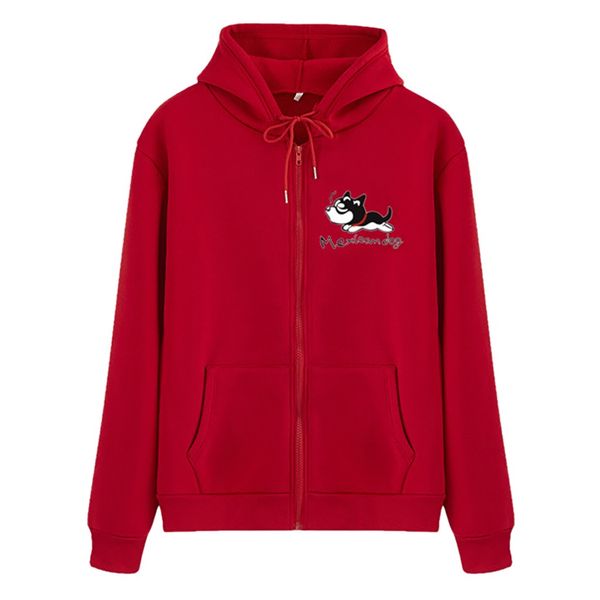 

woman harajuku hoodies fashion casual loose o-neck cat print zip up hoodie pullover coat 2019 autumn winter new oversize, Black