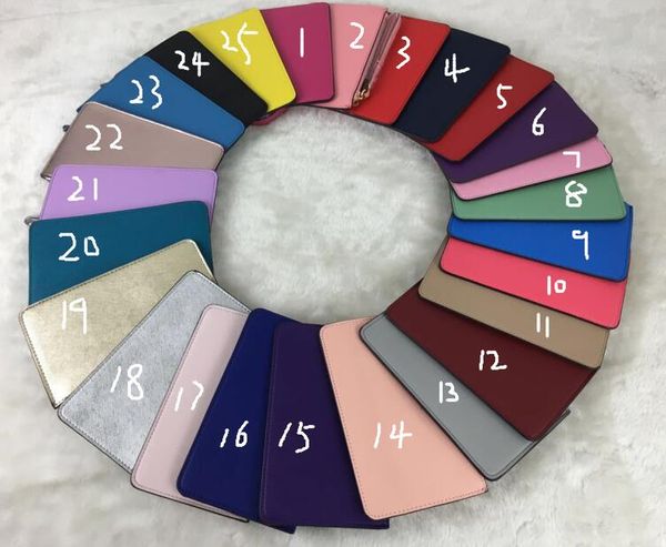 

бренд дизайнер браслеты кошельки клатчи для женщин pu 25 цветов молнии