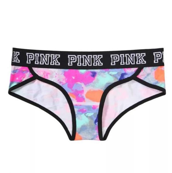 

women's underwear pink patchwork cotton low waist ladies underpants, Black;pink
