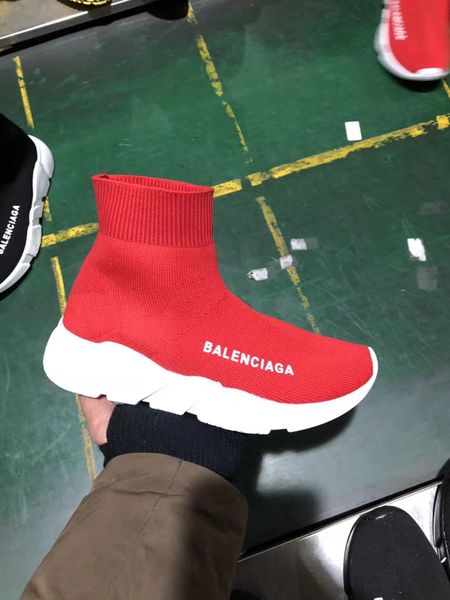 

Good Quality Red black Speed Trainer Casual Shoe Man Woman Sock Boots With Box Stretch-Knit Casual Boots Race Runner Cheap Sneaker High aa2