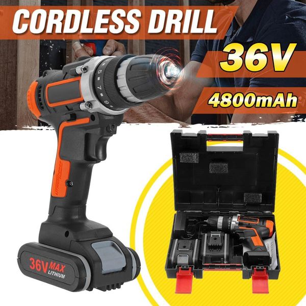 

36v electric screwdriver lithium battery rechargeable parafusadeira furadeira multi-function cordless drill power tools