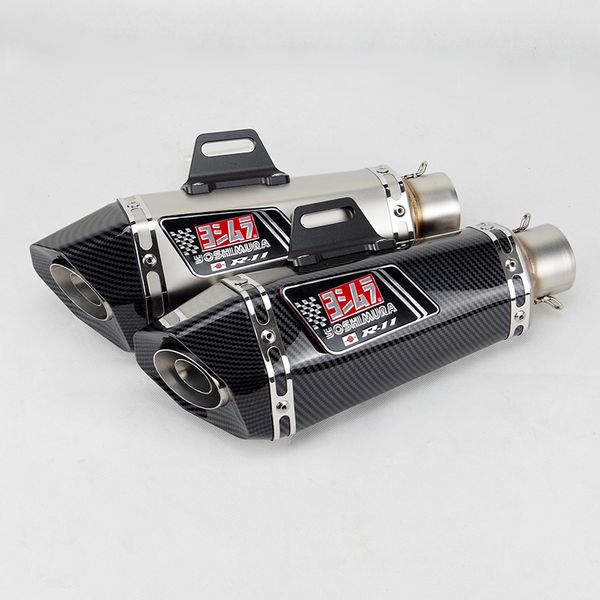 

motorcycle exhaust 51mm inlet universal yoshimura muffler for fz1 r6 r15 r3 zx6r zx10 1000 cbr1000 gsxr1000 650 k7 k8 k11
