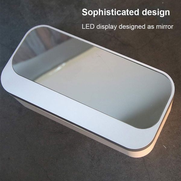 

decorative led easy operate gift modern alarm clock abs deskhome mirror surface office adjustable brightness digital display