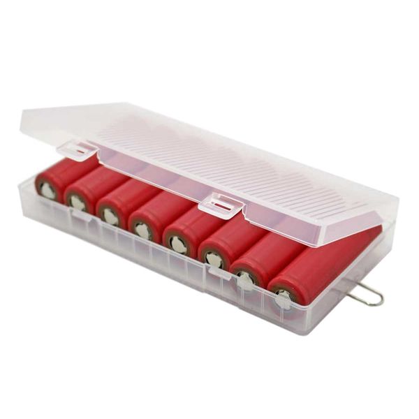 

transparent box hard plastic battery storage case cover for 8x 18650 batteries @4