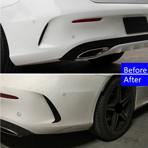 Estilo do carro amortecedor traseiro spoiler ambos os lados canard decoração capa guarnição para mercedes benz c coupe c205 2015-2019255k