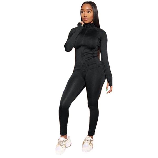 

piece set women tracksuit autumn winter clothes long sleeve jogger pant sweatsuit matching sets two piece outfits, White